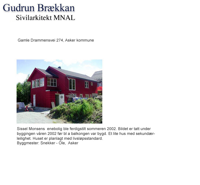 Gamle Drammensvei et lite hus i Asker