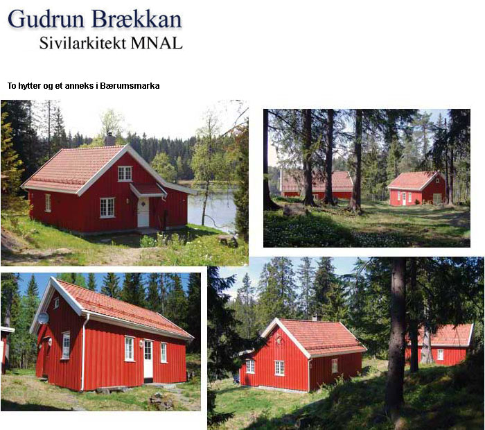 To hytter og et anneks i B�rumsmarka